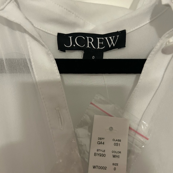 J. Crew brand new Elena shirtdress in Chiffon NWT Size 0 - Picture 6 of 8